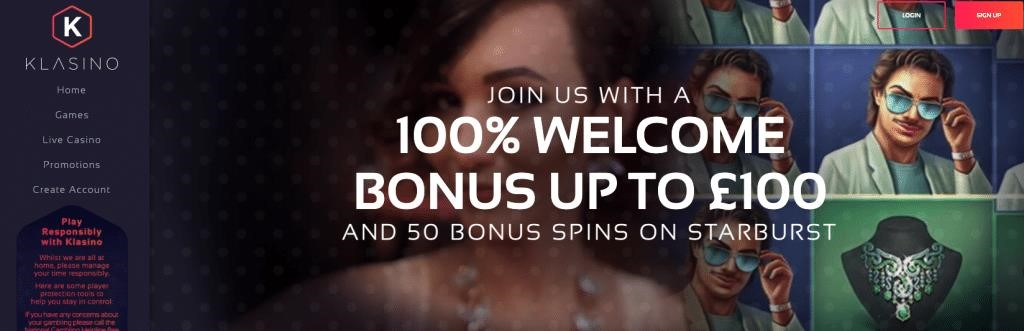 Klasino Casino Welcome Bonus